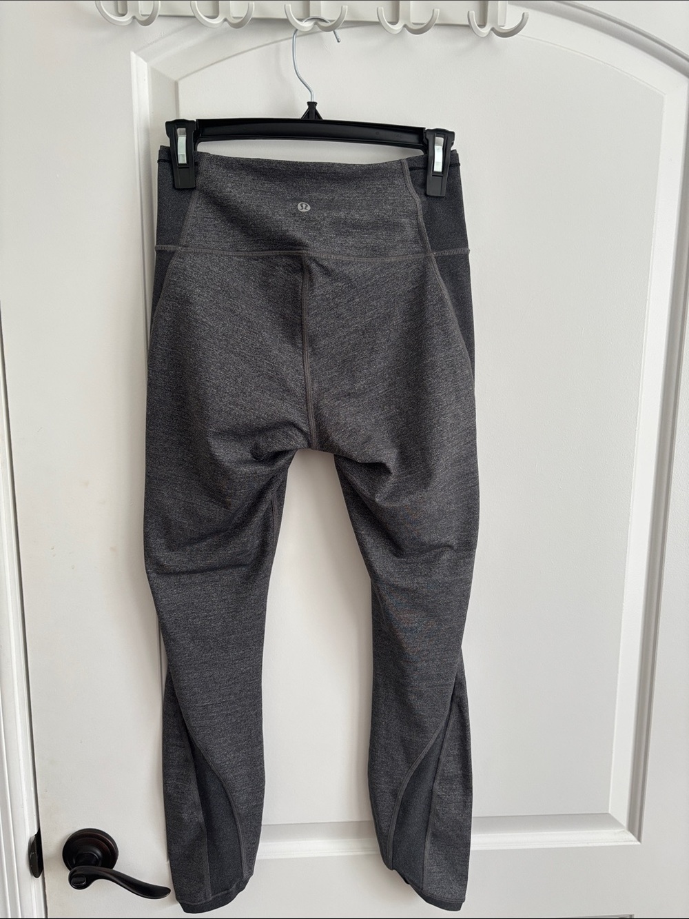 Lululemon Train Times 7/8 Tight Women's Size 6 Heathered Gray Mesh Panels T60416